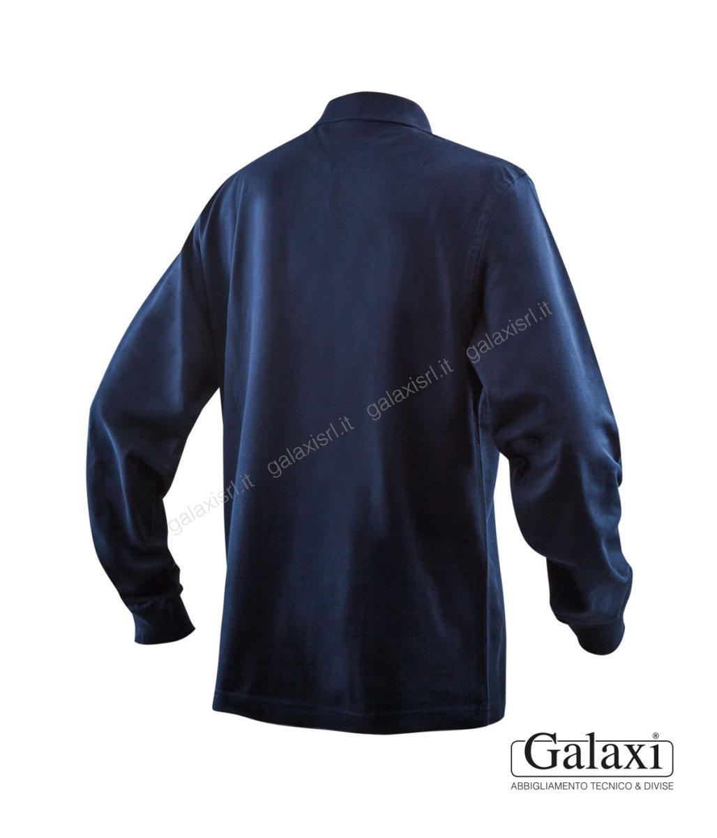 Polo manica lunga blu - immagine 3