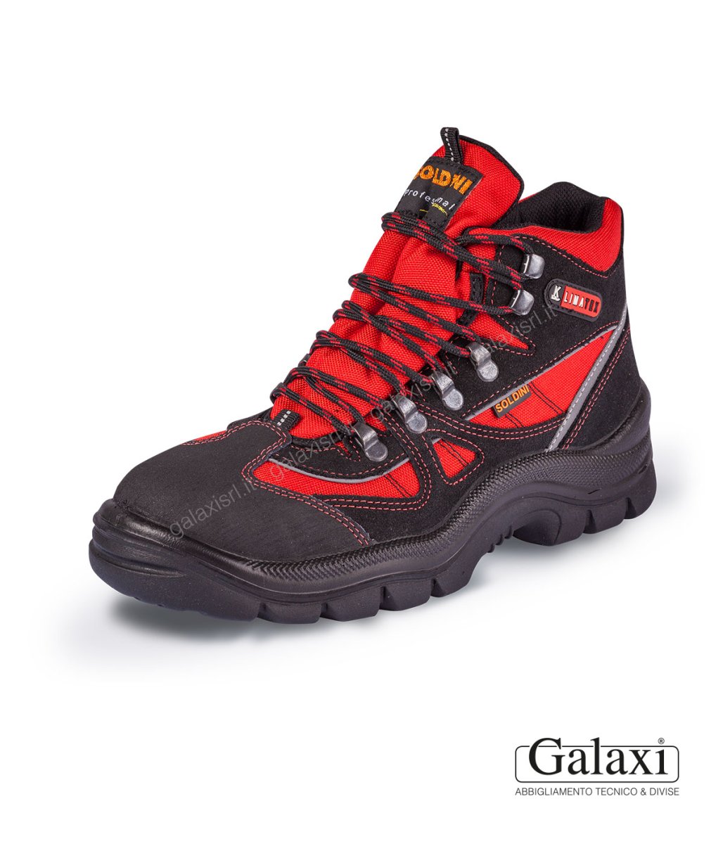 Scarponcino nero/rosso