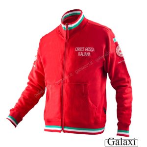 Felpa zip lunga Tricolore