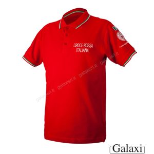 Polo Manica Corta CRI Rossa