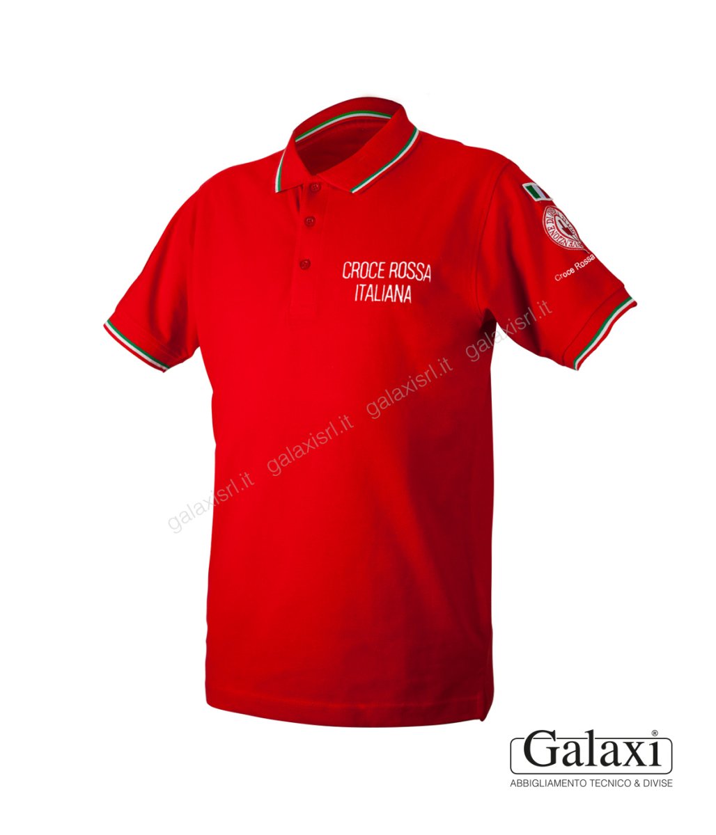 Polo Manica Corta CRI Rossa