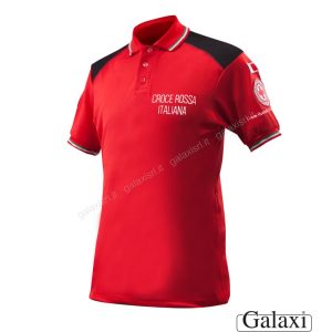 Polo manica corta tecnica inserti neri