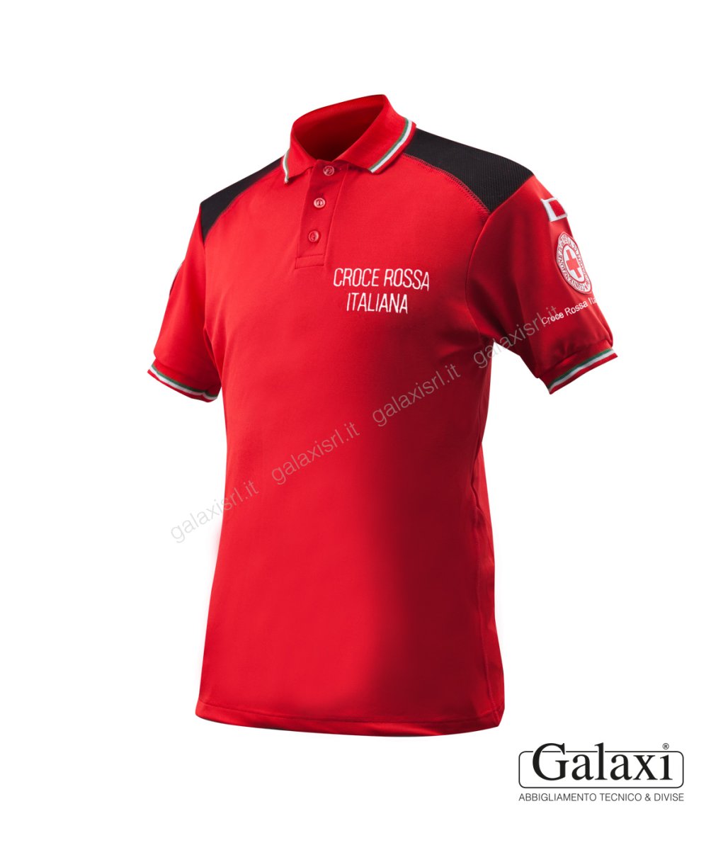 Polo manica corta tecnica inserti neri - immagine 2