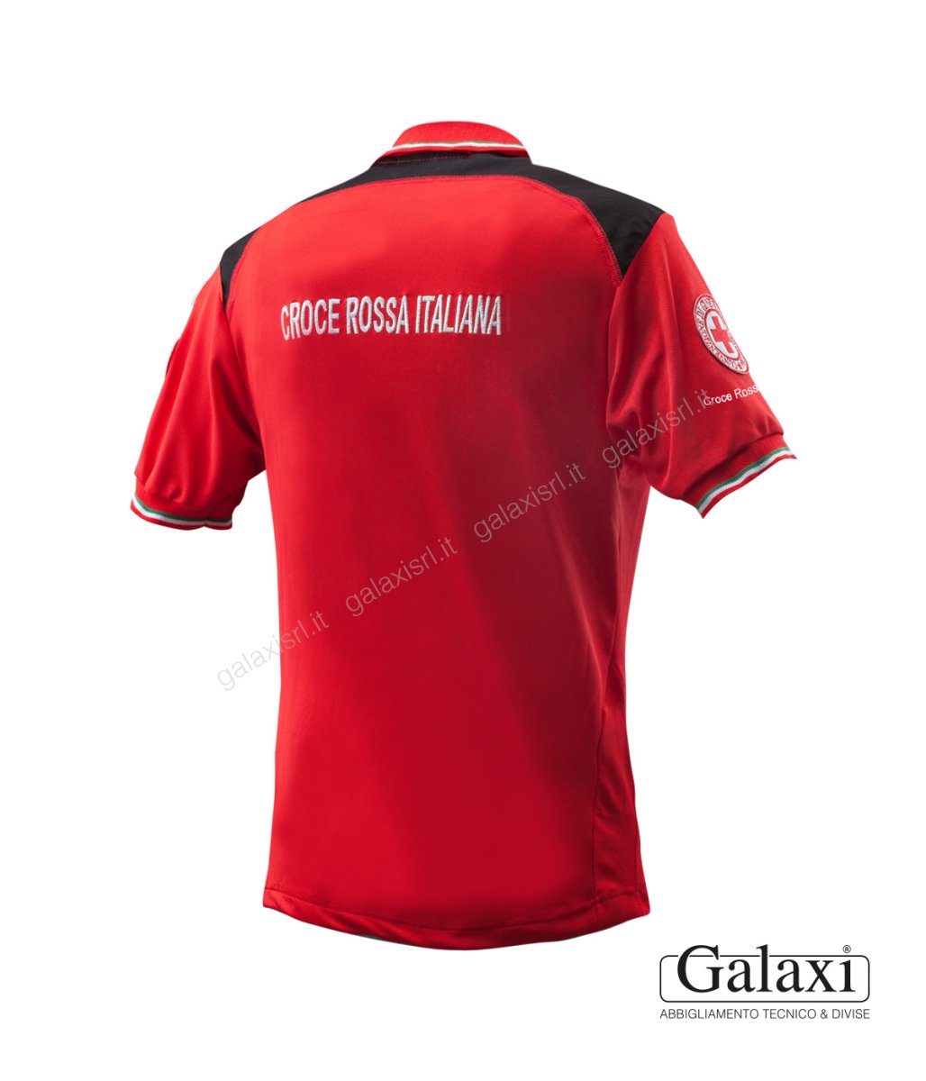 Polo manica corta tecnica inserti neri - immagine 3