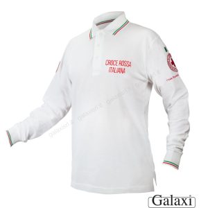 Polo Manica Lunga CRI Bianca