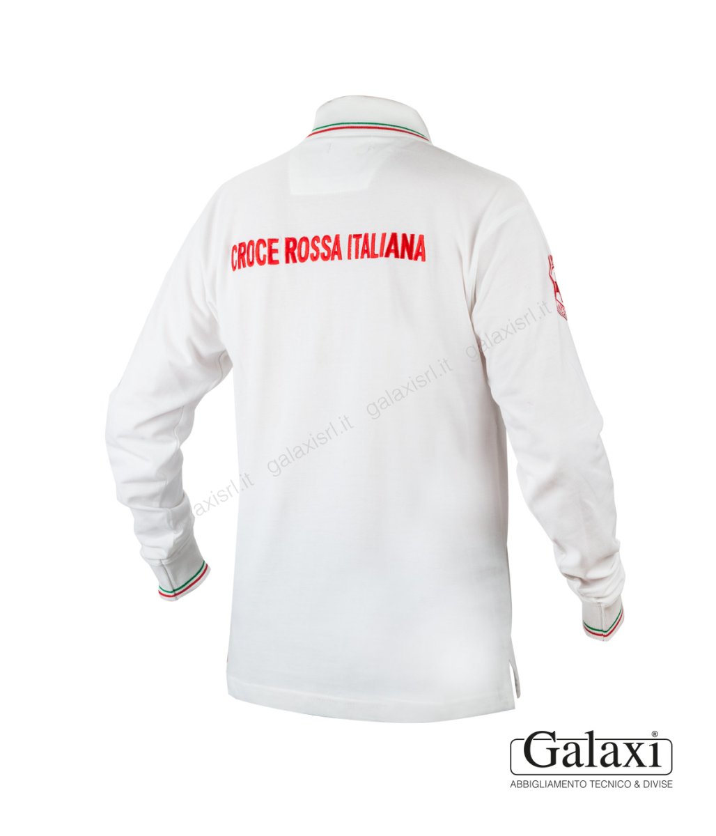 Polo Manica Lunga CRI Bianca - immagine 3