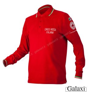 Polo Manica Lunga CRI Rossa