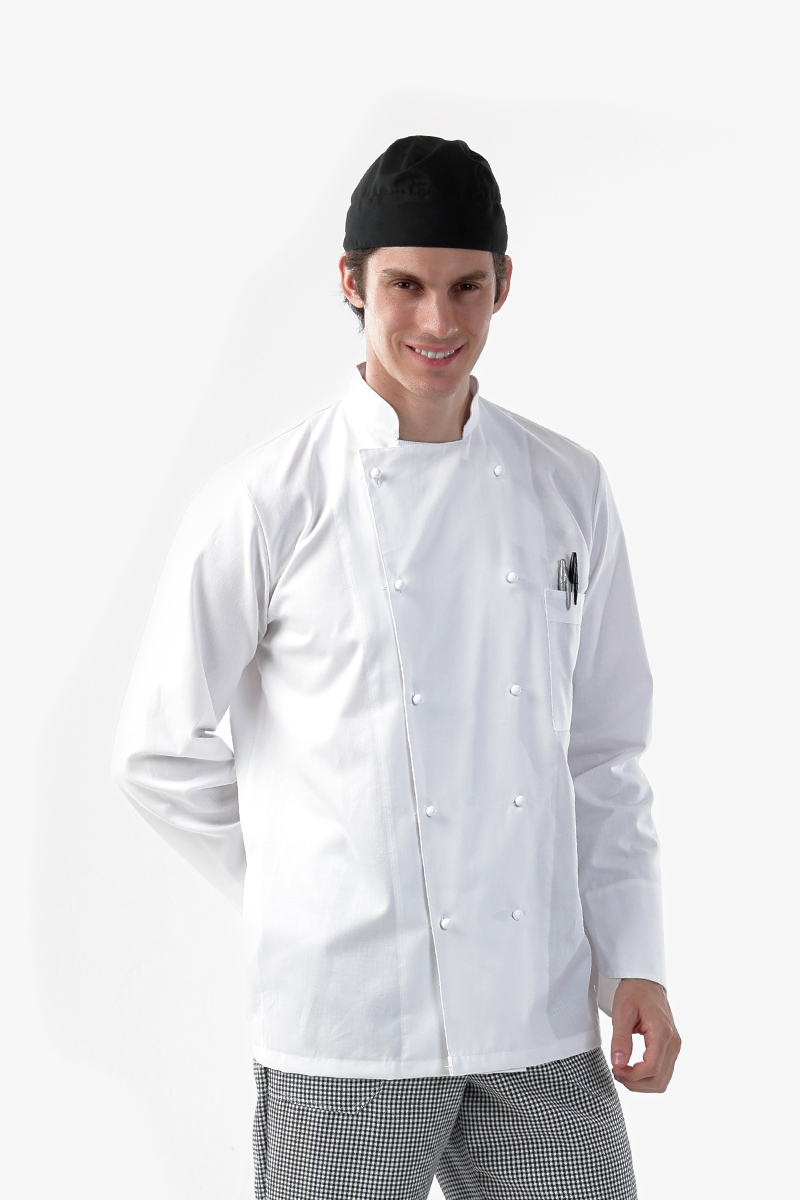 Giacca cuoco unisex con taschino bianca - immagine 2