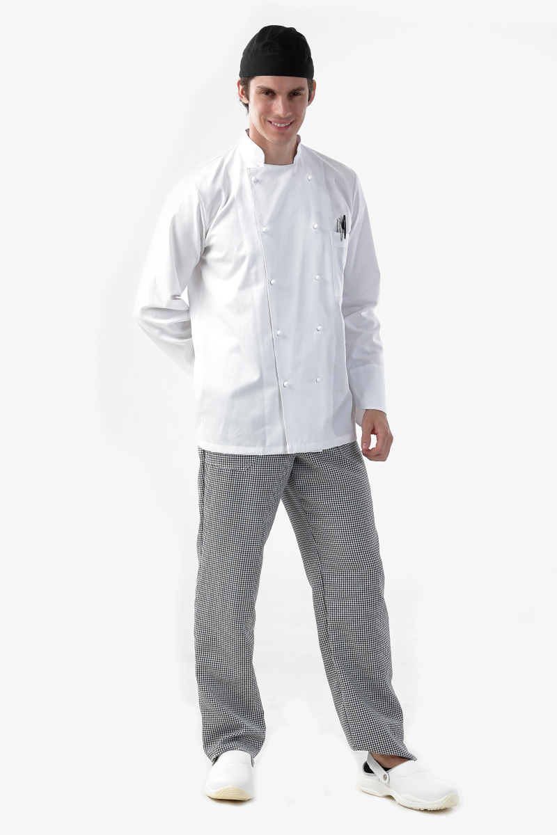 Giacca cuoco unisex con taschino bianca - immagine 6