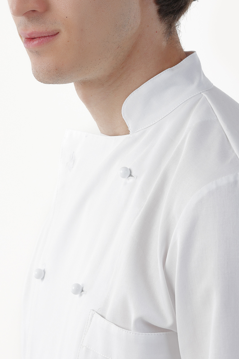 Giacca cuoco unisex con taschino bianca - immagine 5