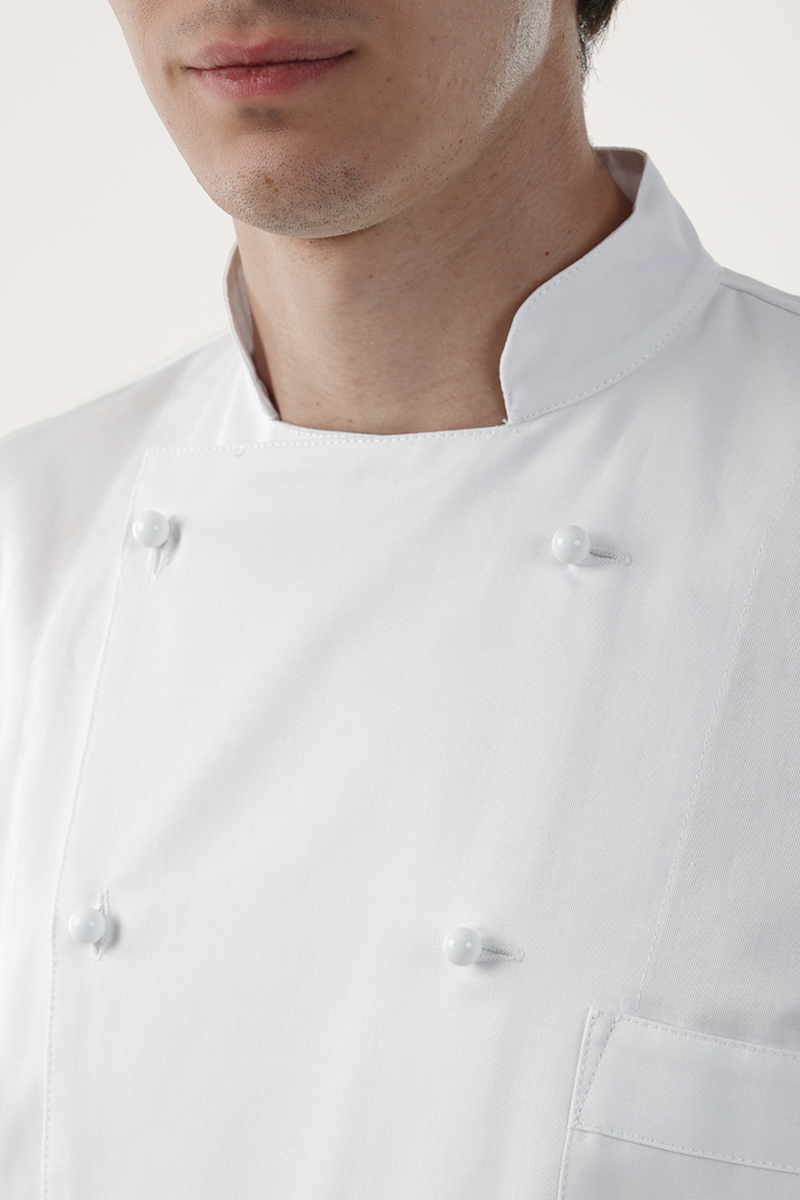 Giacca cuoco unisex con taschino bianca - immagine 3