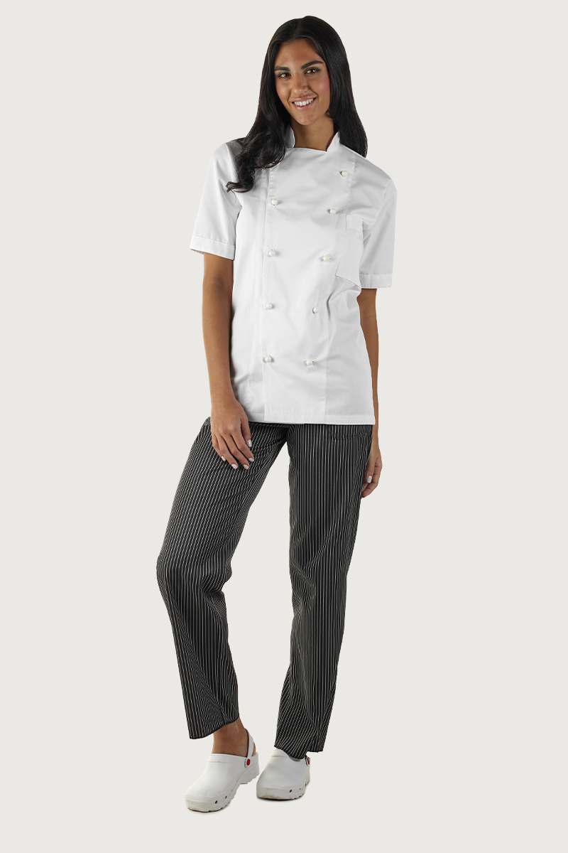 Giacca cuoco unisex con taschino bianca - immagine 8