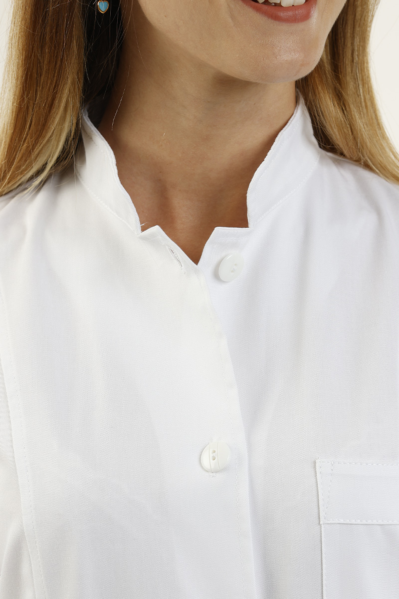 Giacca donna collo coreana bianca - immagine 3