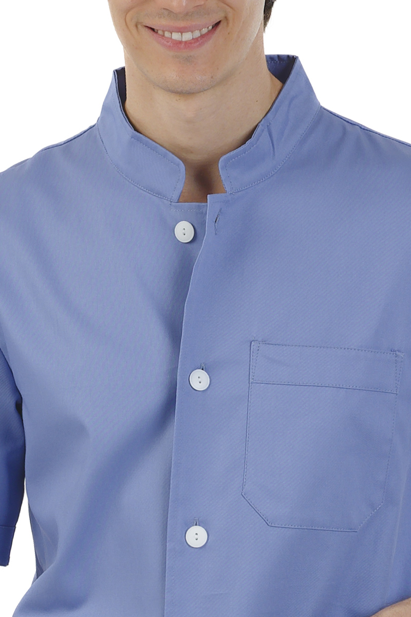 Giacca uomo collo coreana azzurro - immagine 5