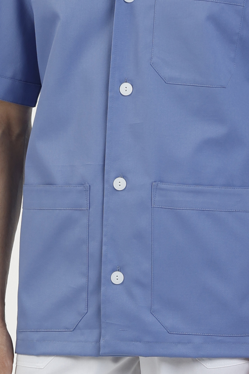 Giacca uomo collo coreana azzurro - immagine 4