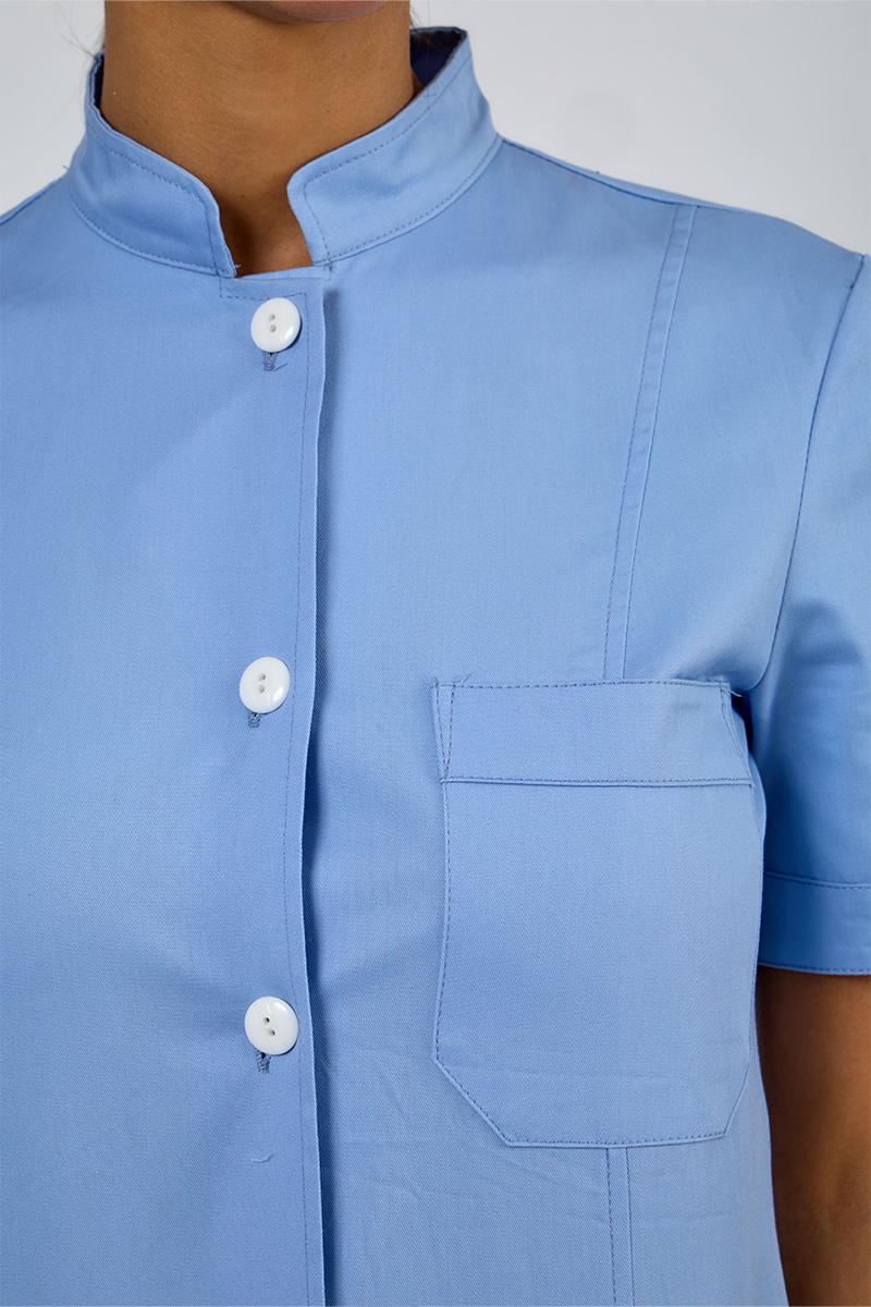 Giacca donna collo coreana azzurro chiaro - immagine 5