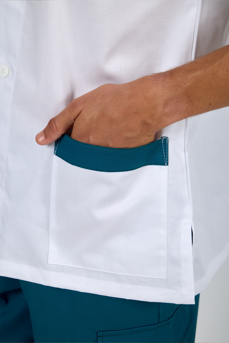 Giacca unisex collo V marinaio bordi petrolio - immagine 6